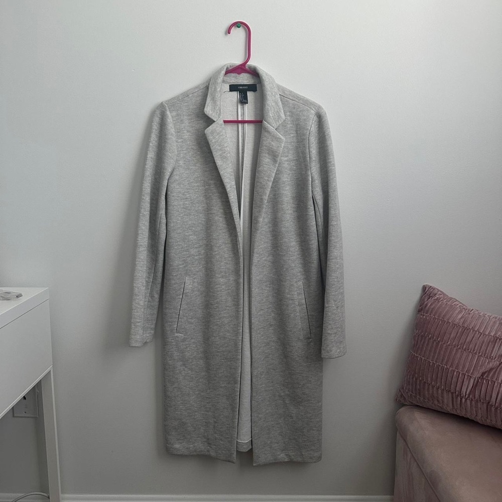 Forever 21 Fleece Longline Blazer